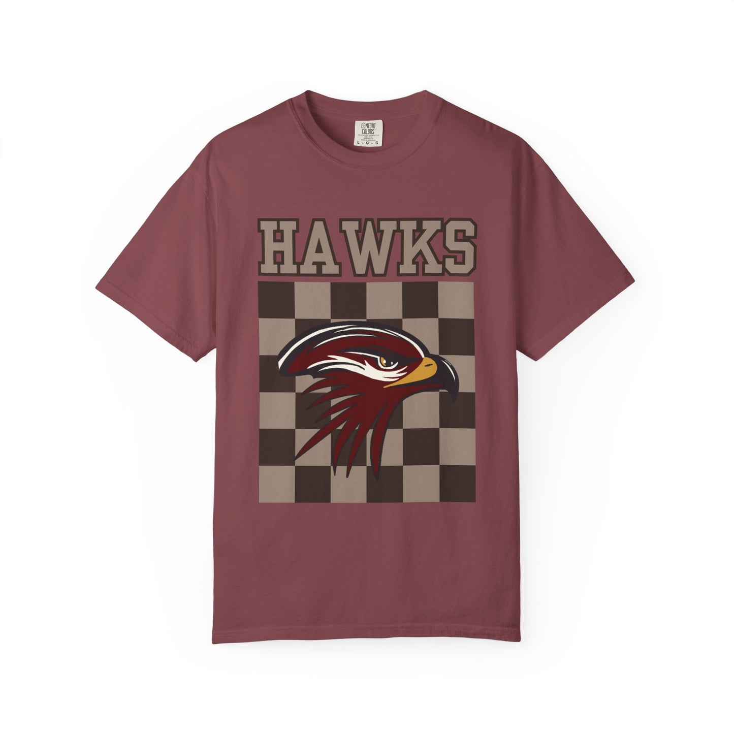 Checkered Hawks Tee - Comfort Colors