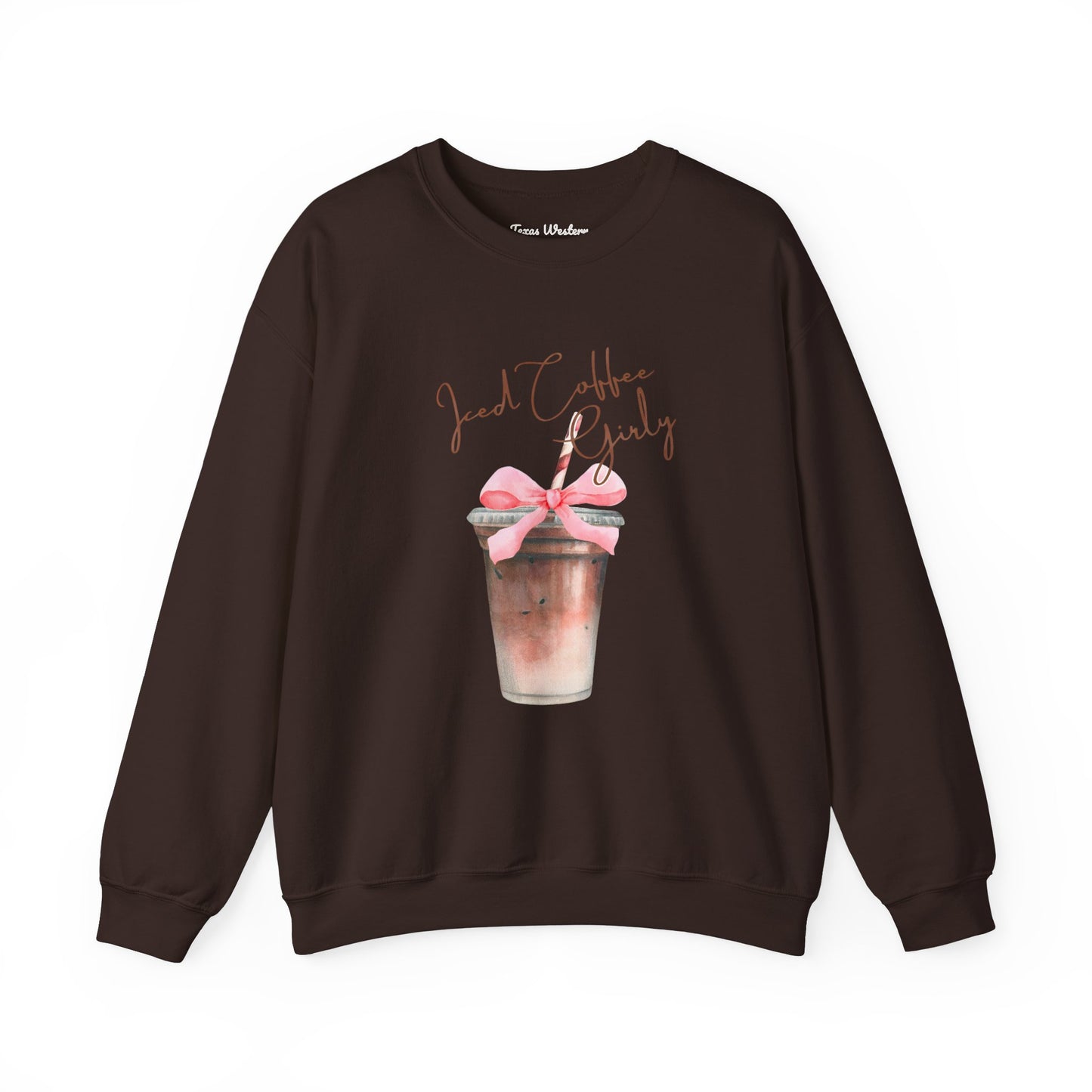 Iced Coffee Girly Crewneck - Gildan