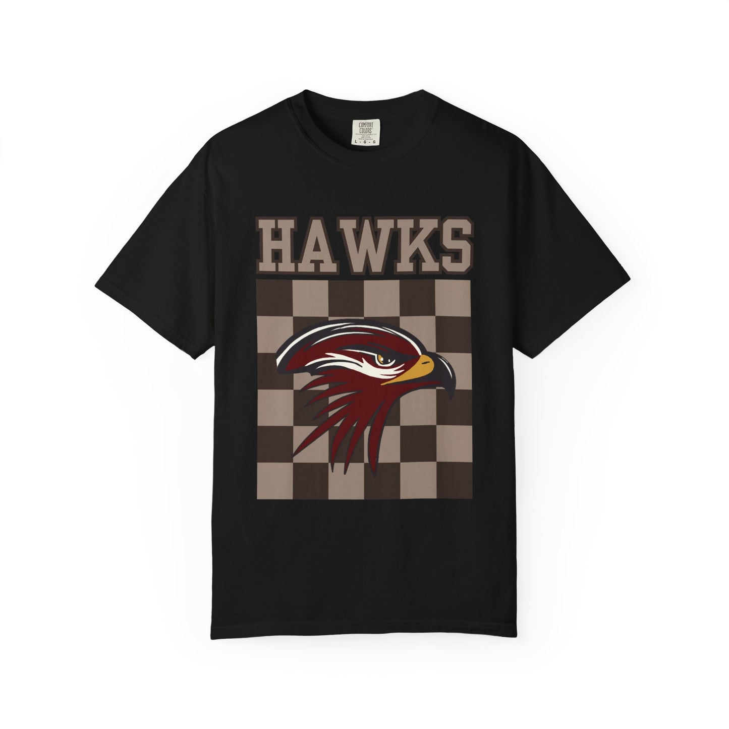 Checkered Hawks Tee - Comfort Colors