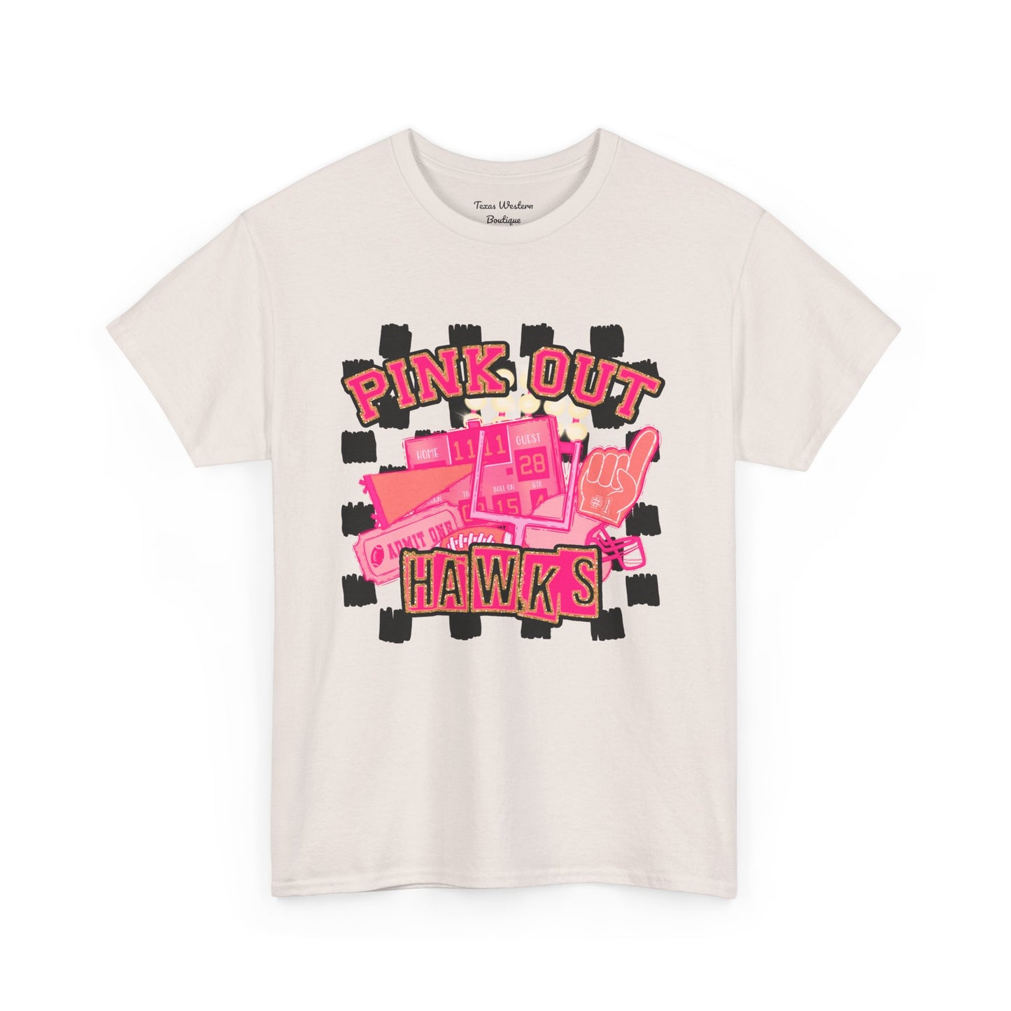 Pink Out Hawks Tee - Gildan