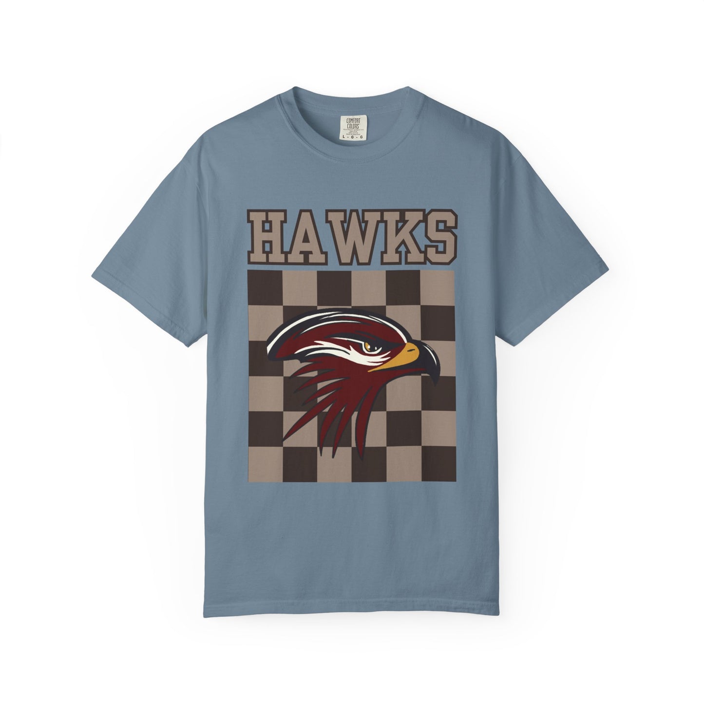Checkered Hawks Tee - Comfort Colors