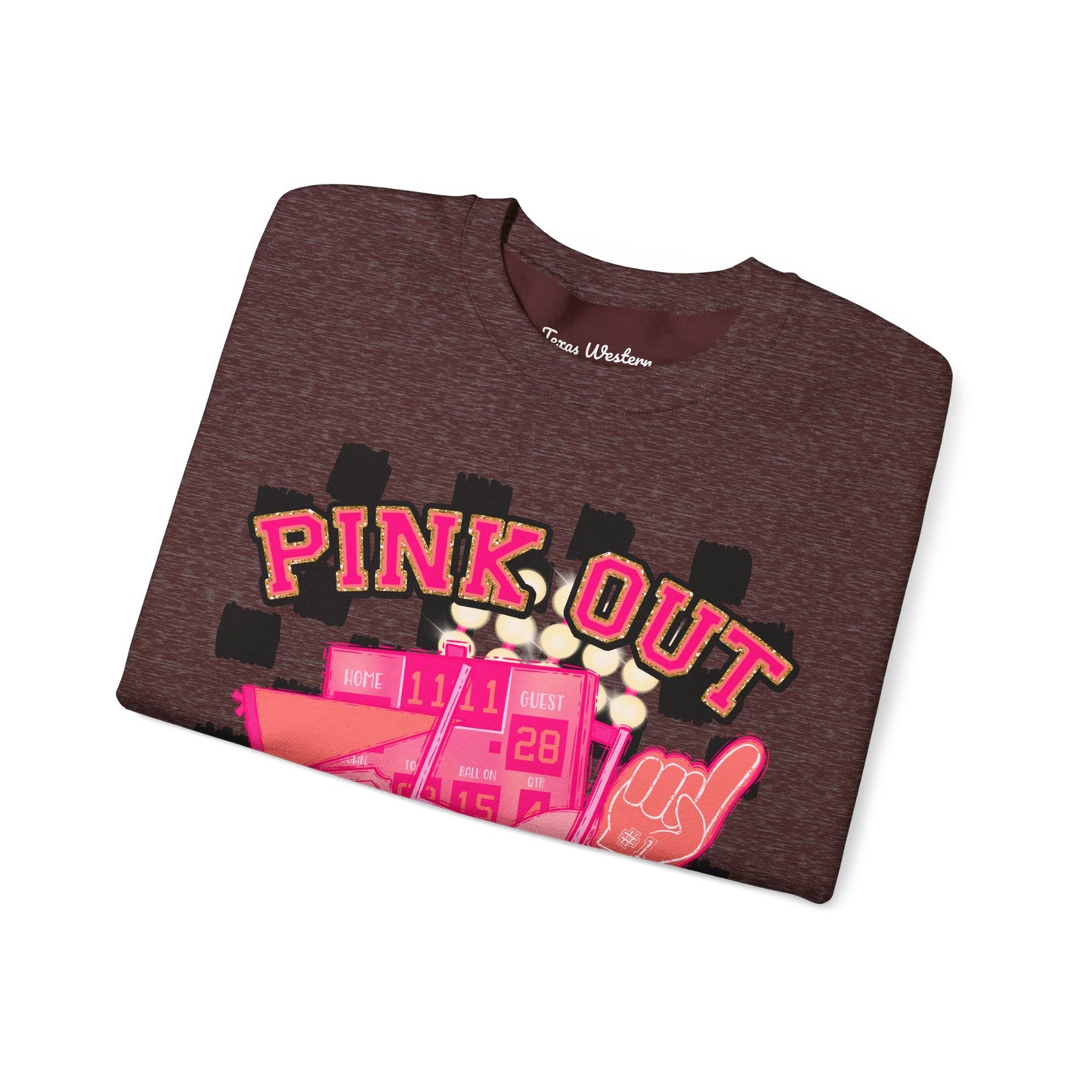 Pink Out Hawks Crewneck - Gildan