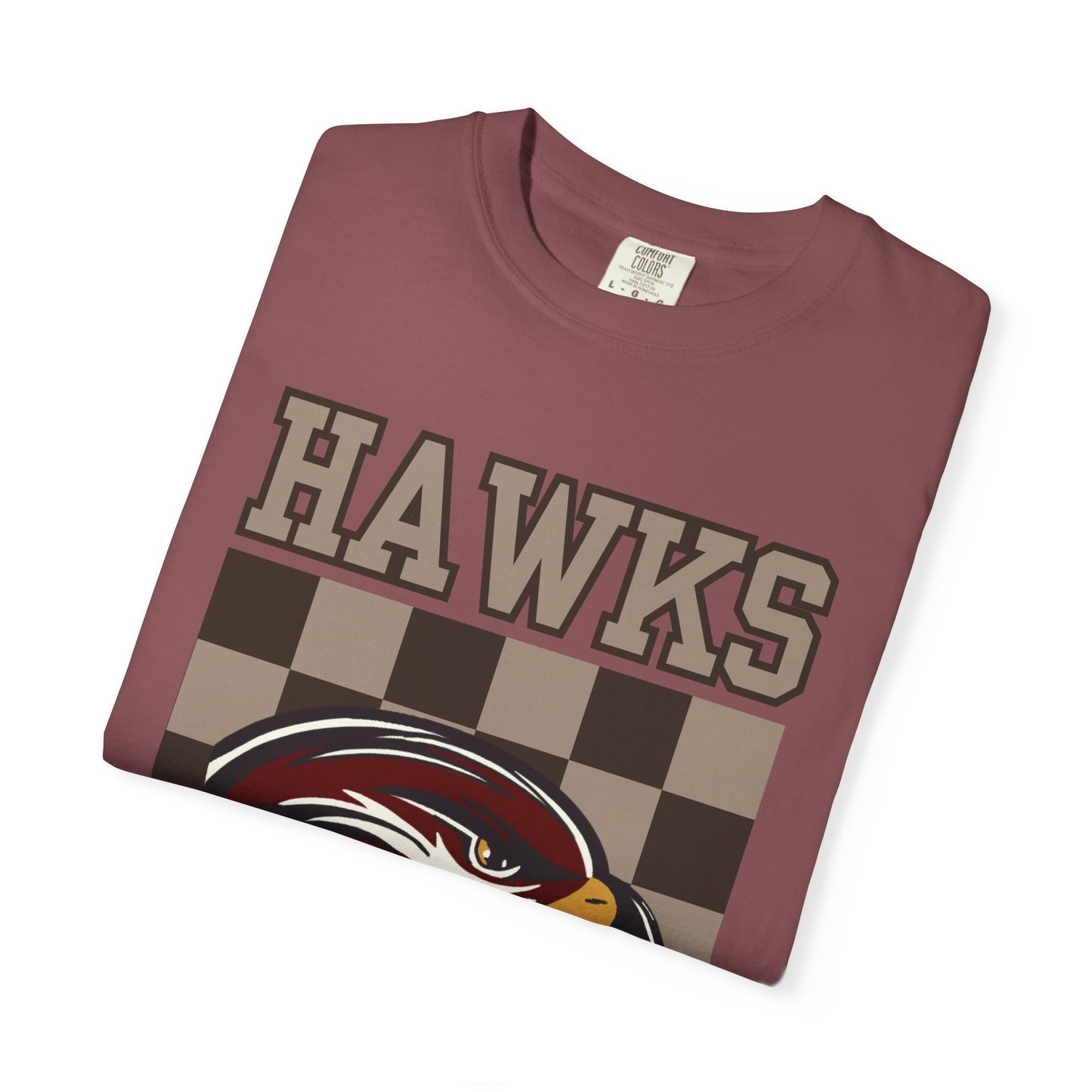 Checkered Hawks Tee - Comfort Colors