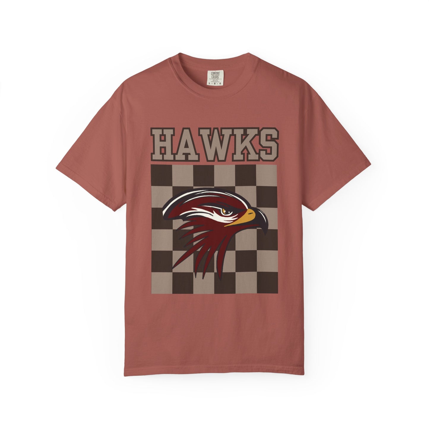 Checkered Hawks Tee - Comfort Colors