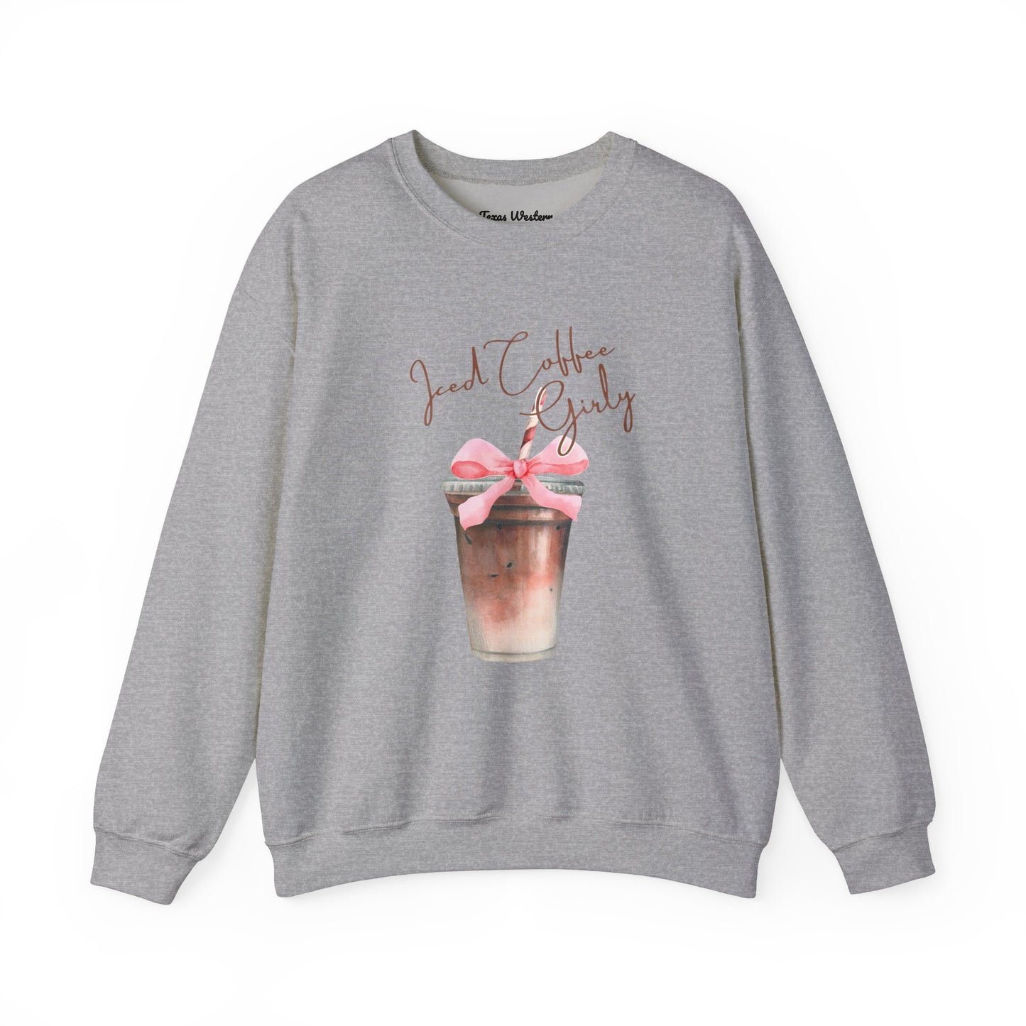 Iced Coffee Girly Crewneck - Gildan