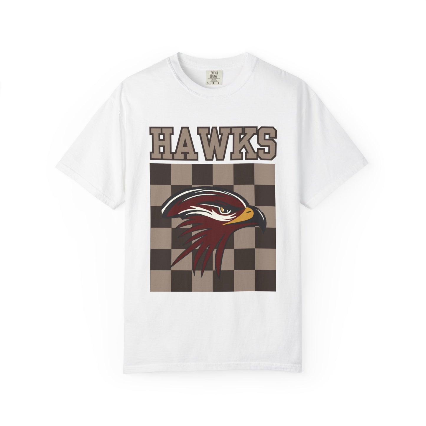Checkered Hawks Tee - Comfort Colors