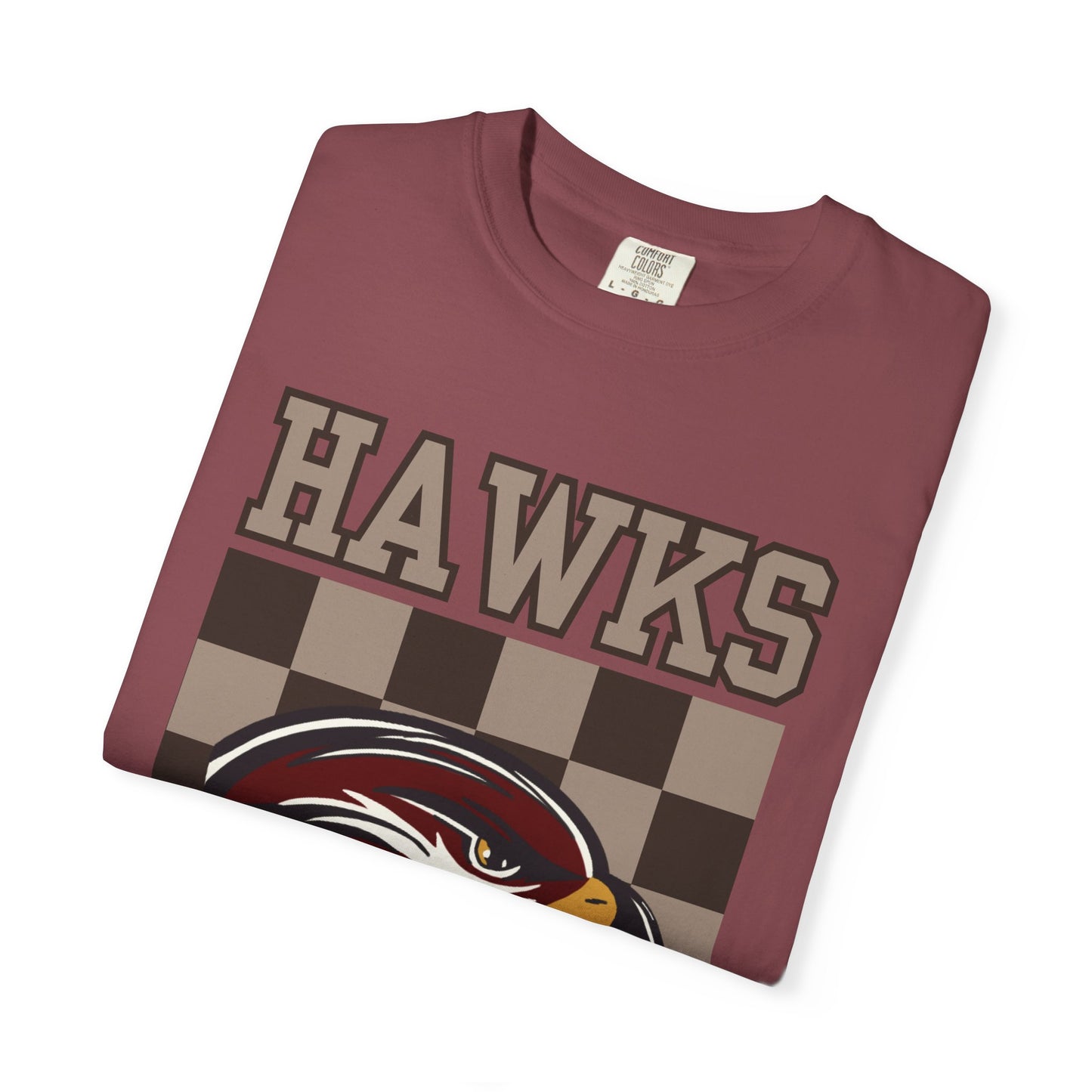 Checkered Hawks Tee - Comfort Colors