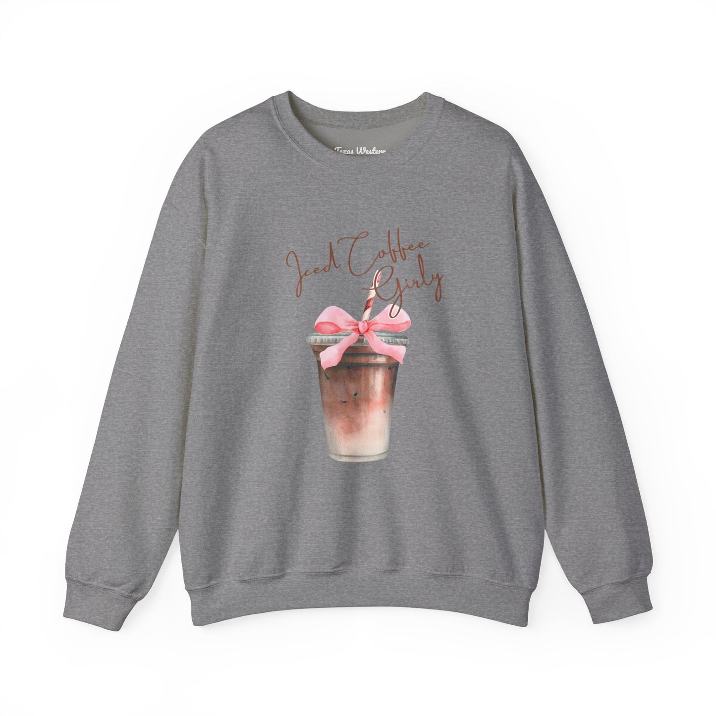 Iced Coffee Girly Crewneck - Gildan
