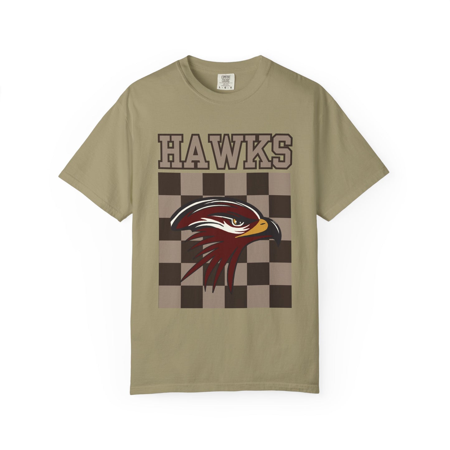 Checkered Hawks Tee - Comfort Colors