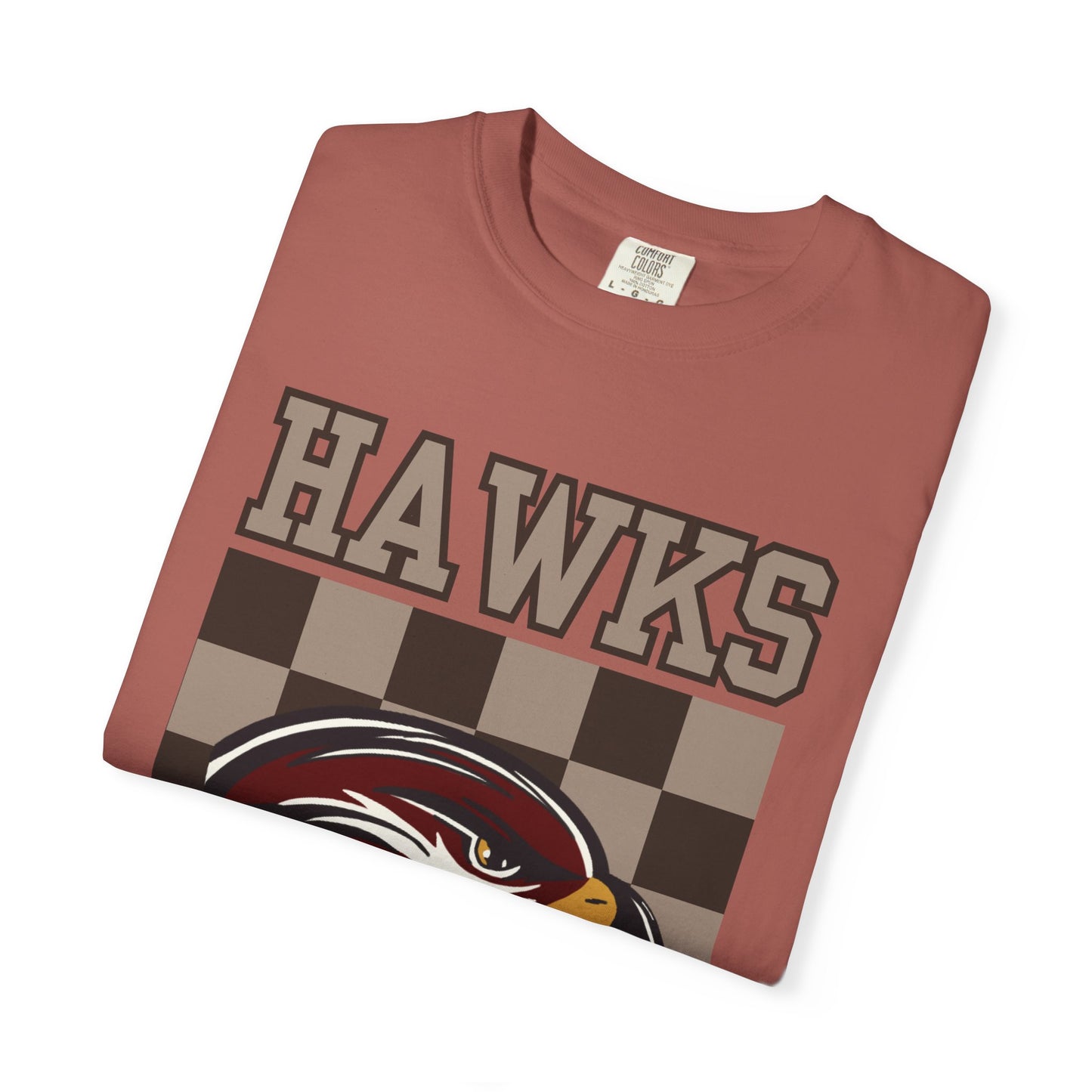 Checkered Hawks Tee - Comfort Colors