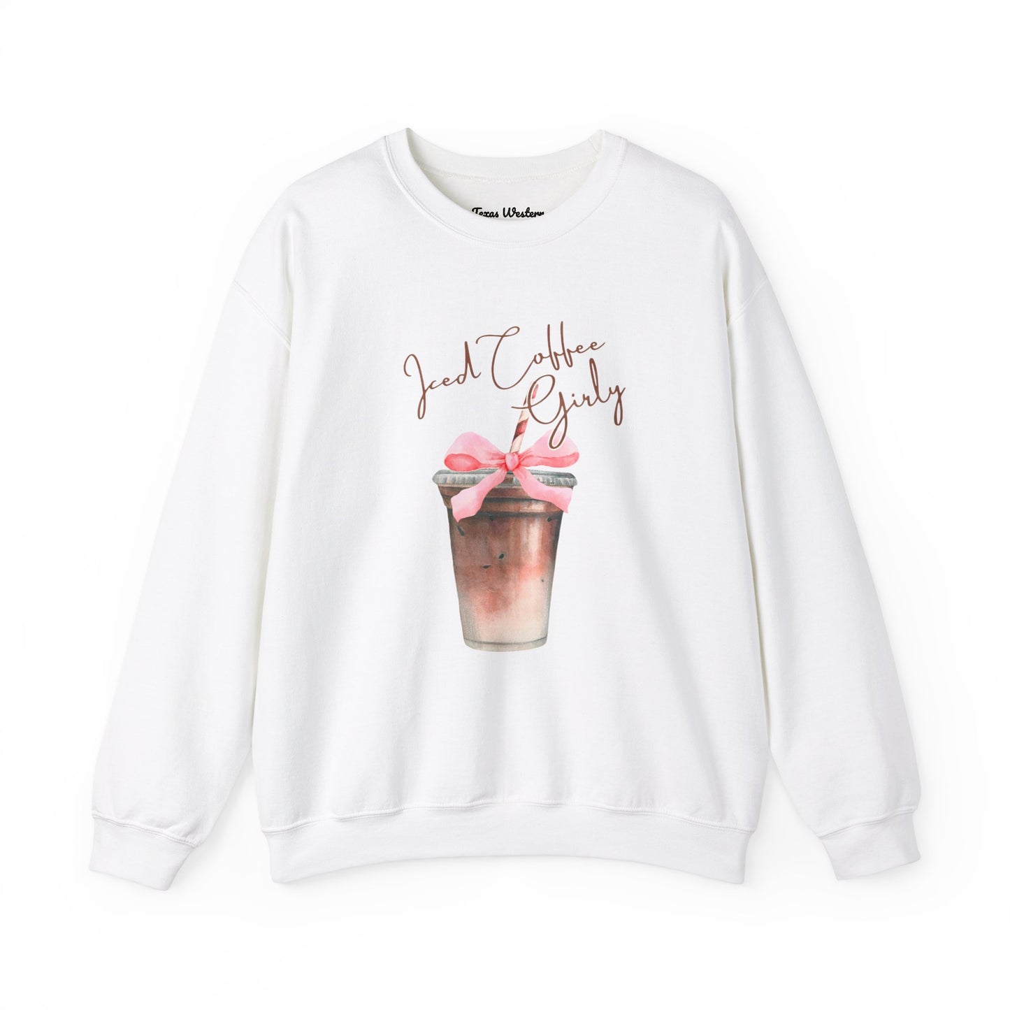 Iced Coffee Girly Crewneck - Gildan