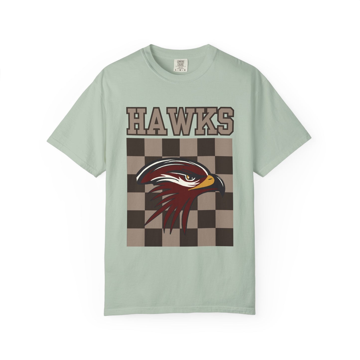 Checkered Hawks Tee - Comfort Colors