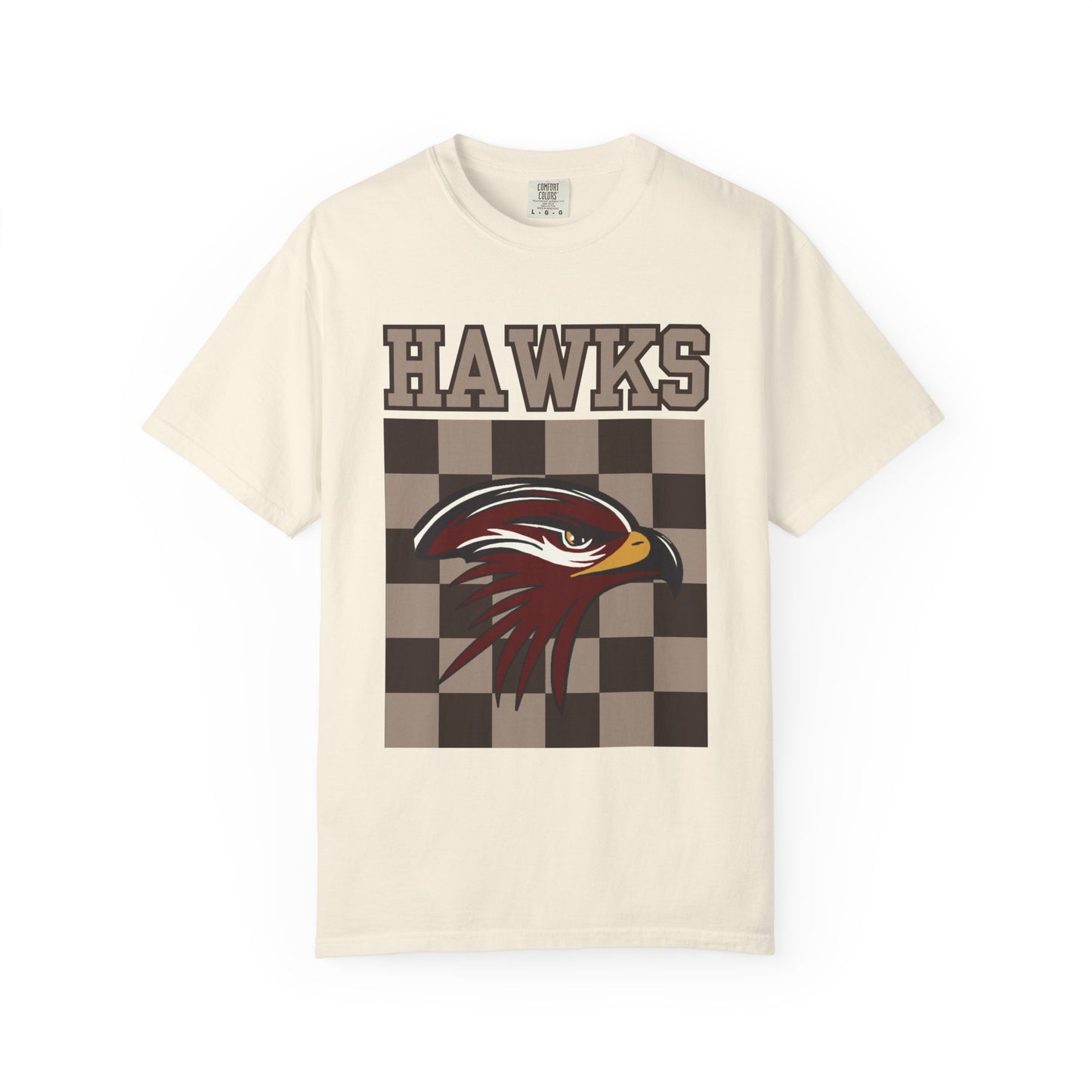 Checkered Hawks Tee - Comfort Colors
