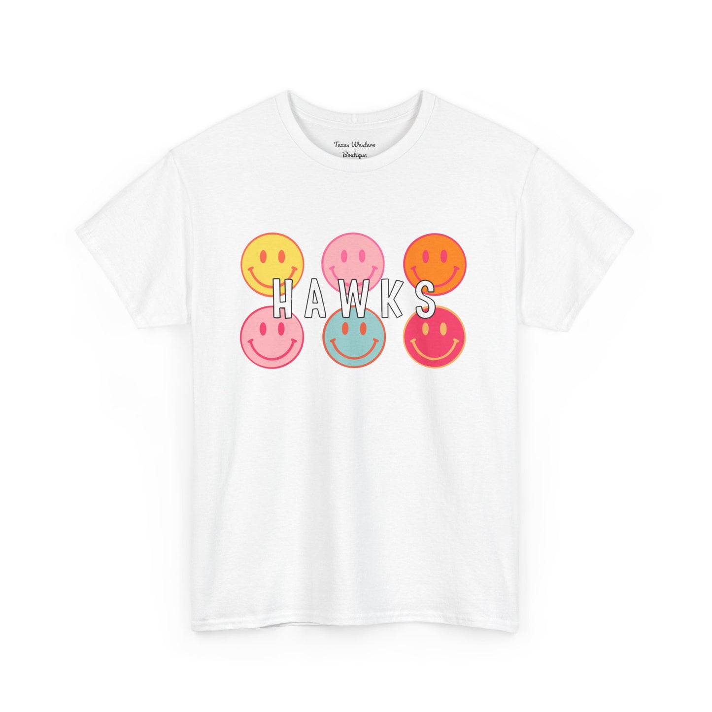 Hawks Smiley Tee - Gildan
