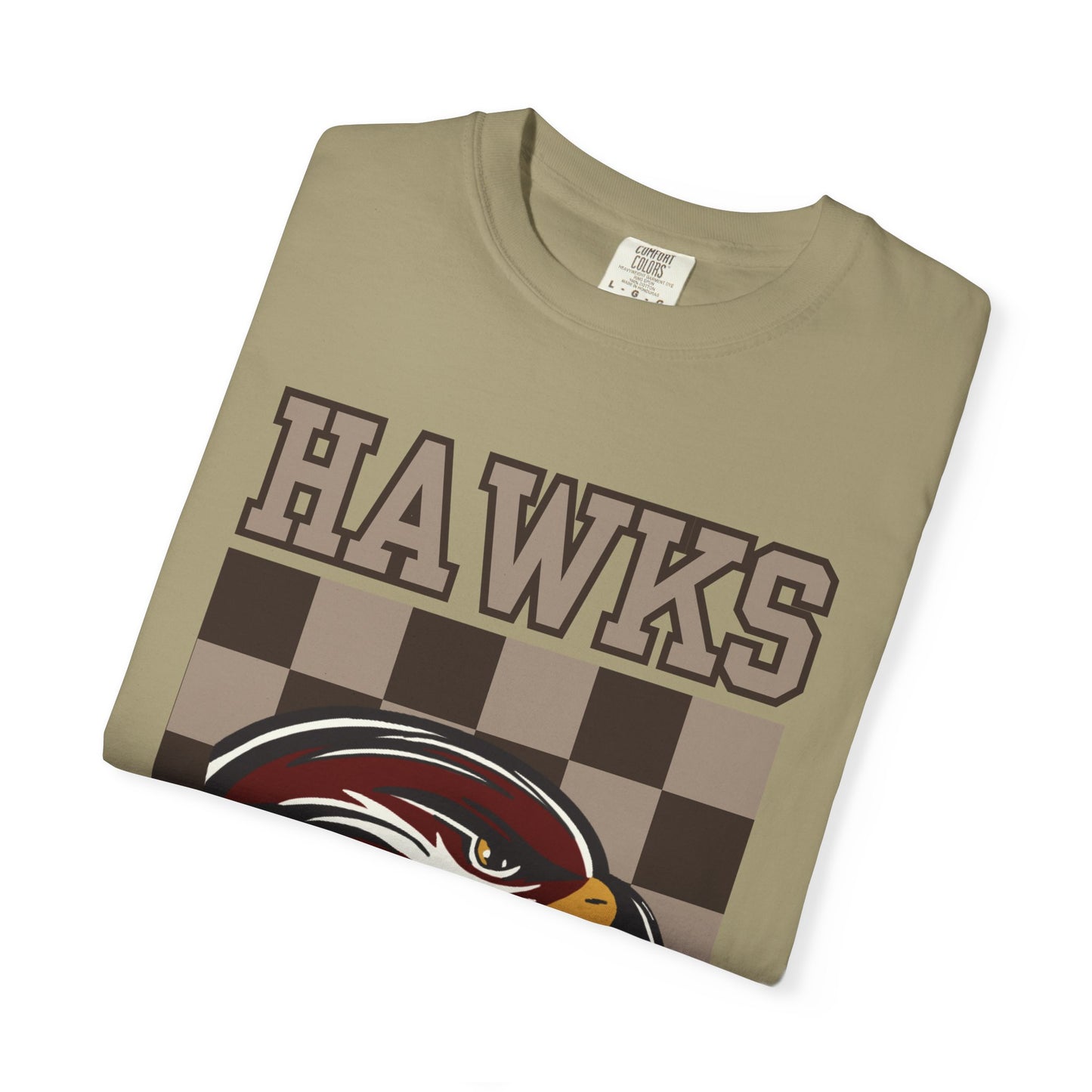 Checkered Hawks Tee - Comfort Colors