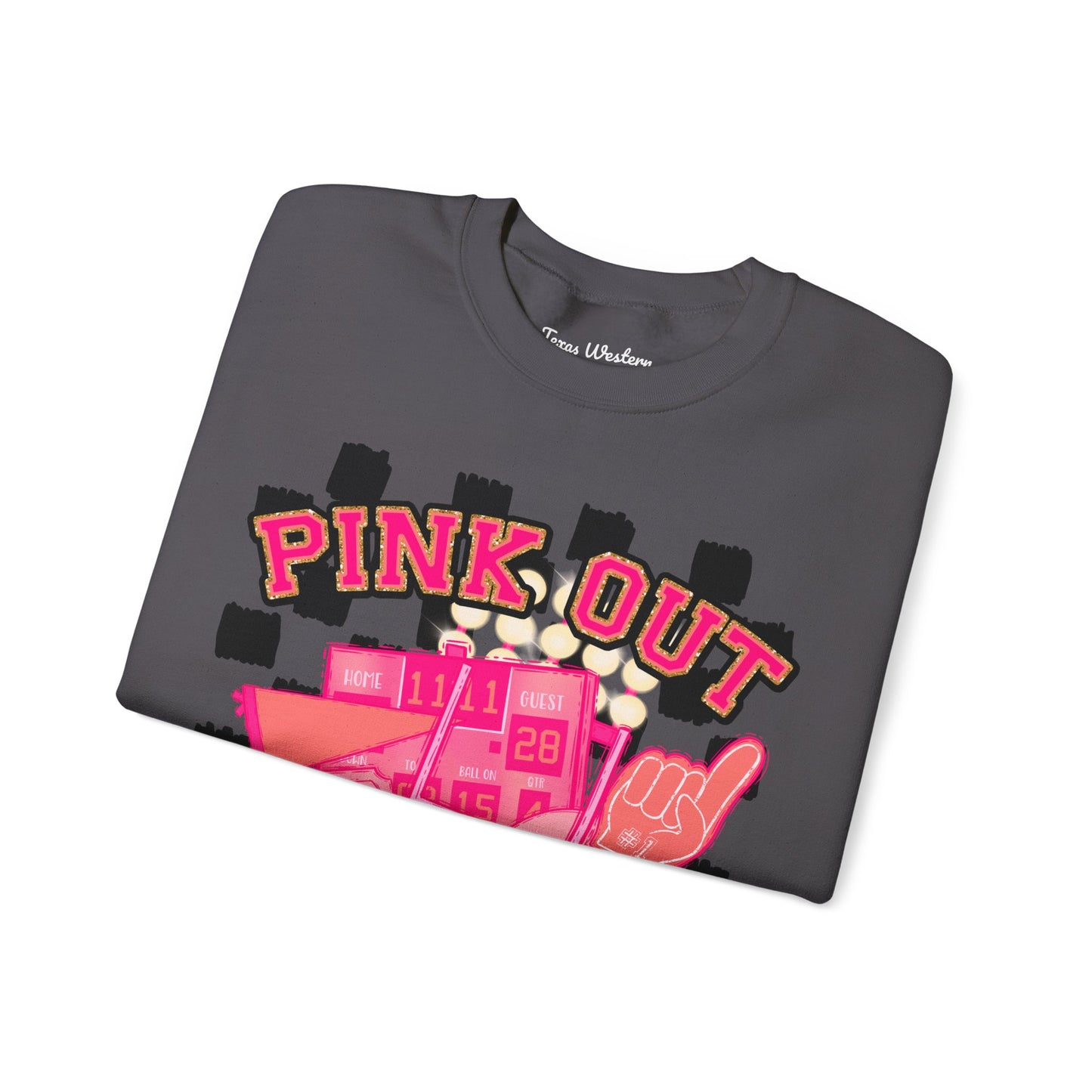 Pink Out Hawks Crewneck - Gildan