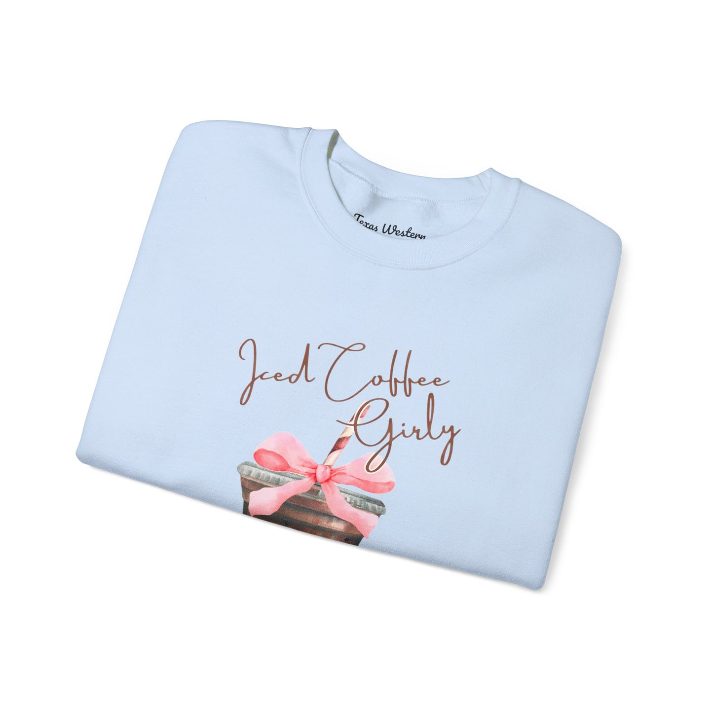 Iced Coffee Girly Crewneck - Gildan