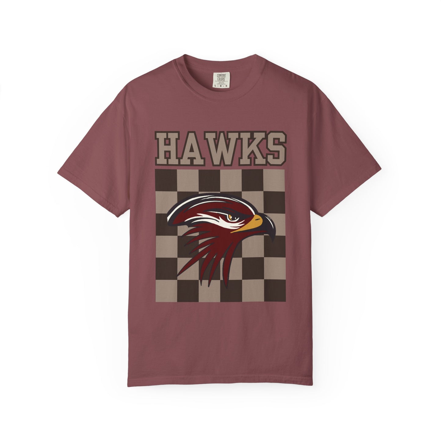 Checkered Hawks Tee - Comfort Colors