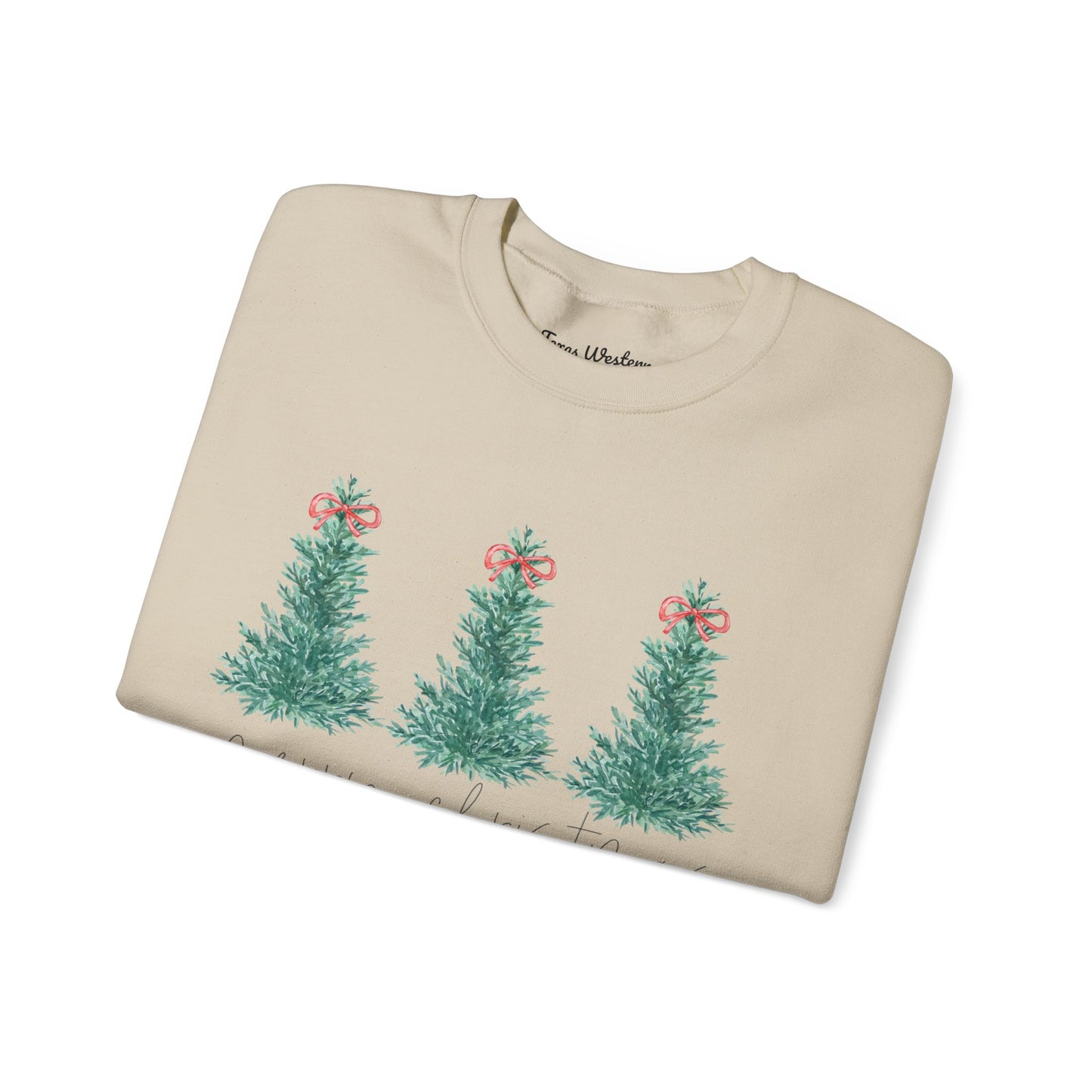Watercolor Merry Christmas Crewneck - Gildan