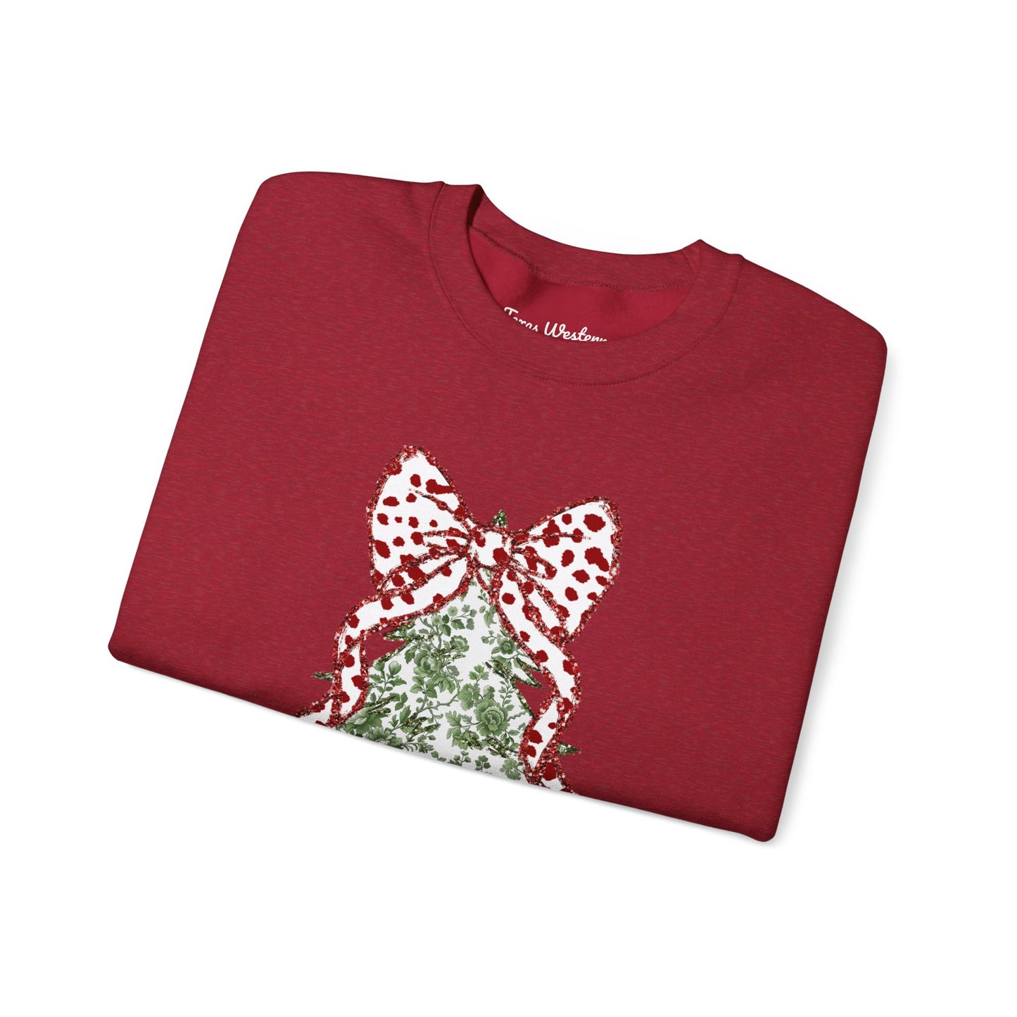 Glitter Christmas Tree Crewneck - Gildan