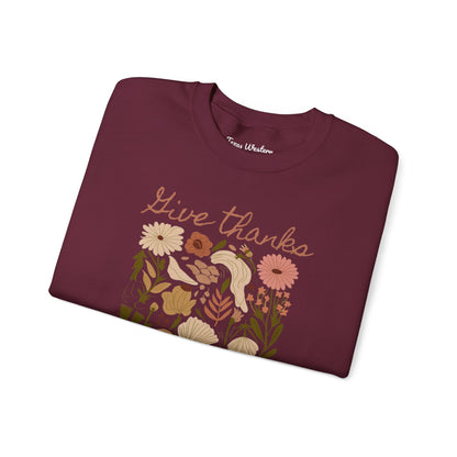 Give Thanks Boho Crewneck - Gildan