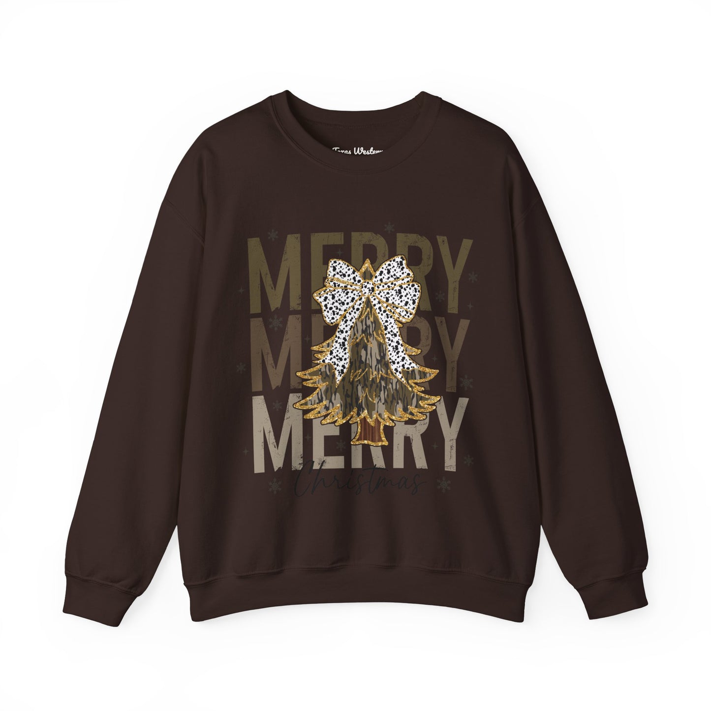 Camo Merry Christmas Crewneck - Gildan