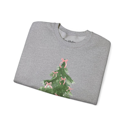 Pink Bow Christmas Crewneck - Gildan