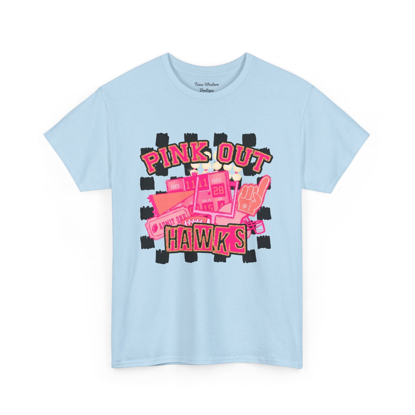Pink Out Hawks Tee - Gildan