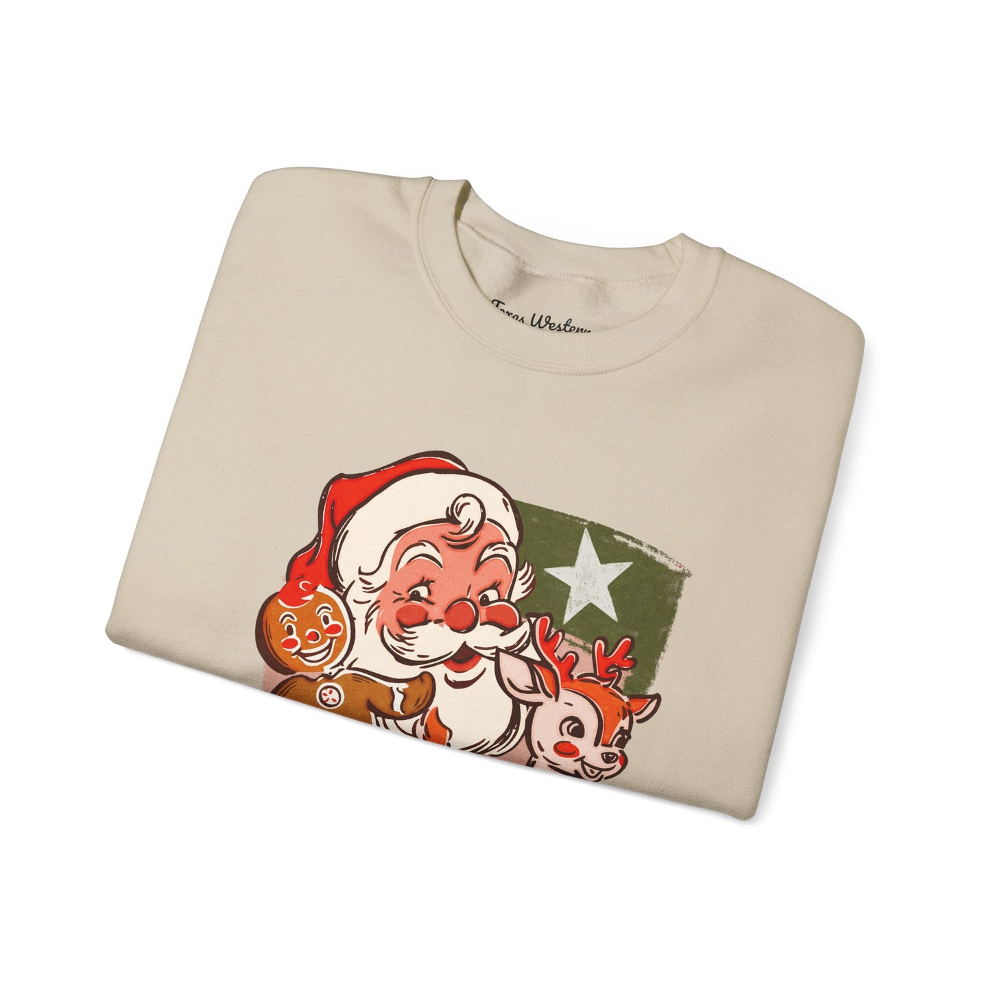 Vintage Christmas Collage Crewneck - Gildan