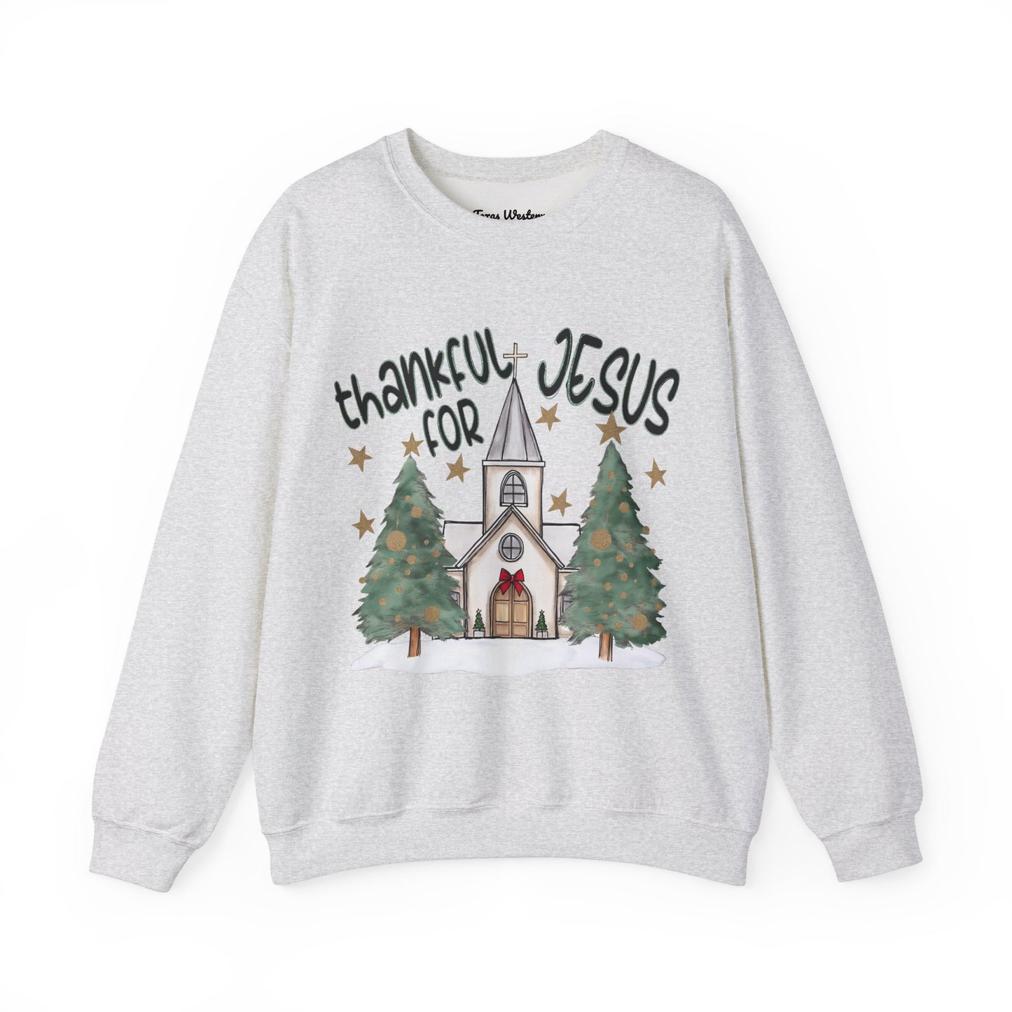 Thankful For Jesus Crewneck - Gildan