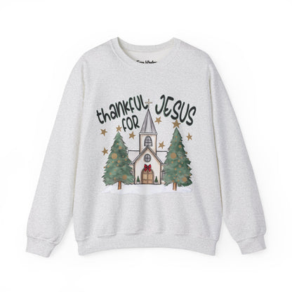 Thankful For Jesus Crewneck - Gildan