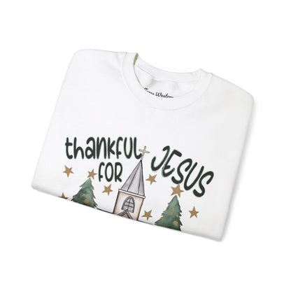 Thankful For Jesus Crewneck - Gildan