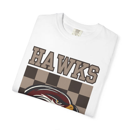 Checkered Hawks Tee - Comfort Colors
