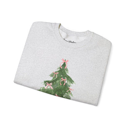 Pink Bow Christmas Crewneck - Gildan
