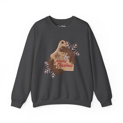 Christmas Cow Tag Crewneck - Gildan
