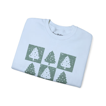 Checkered Christmas Tree Crewneck - Gildan