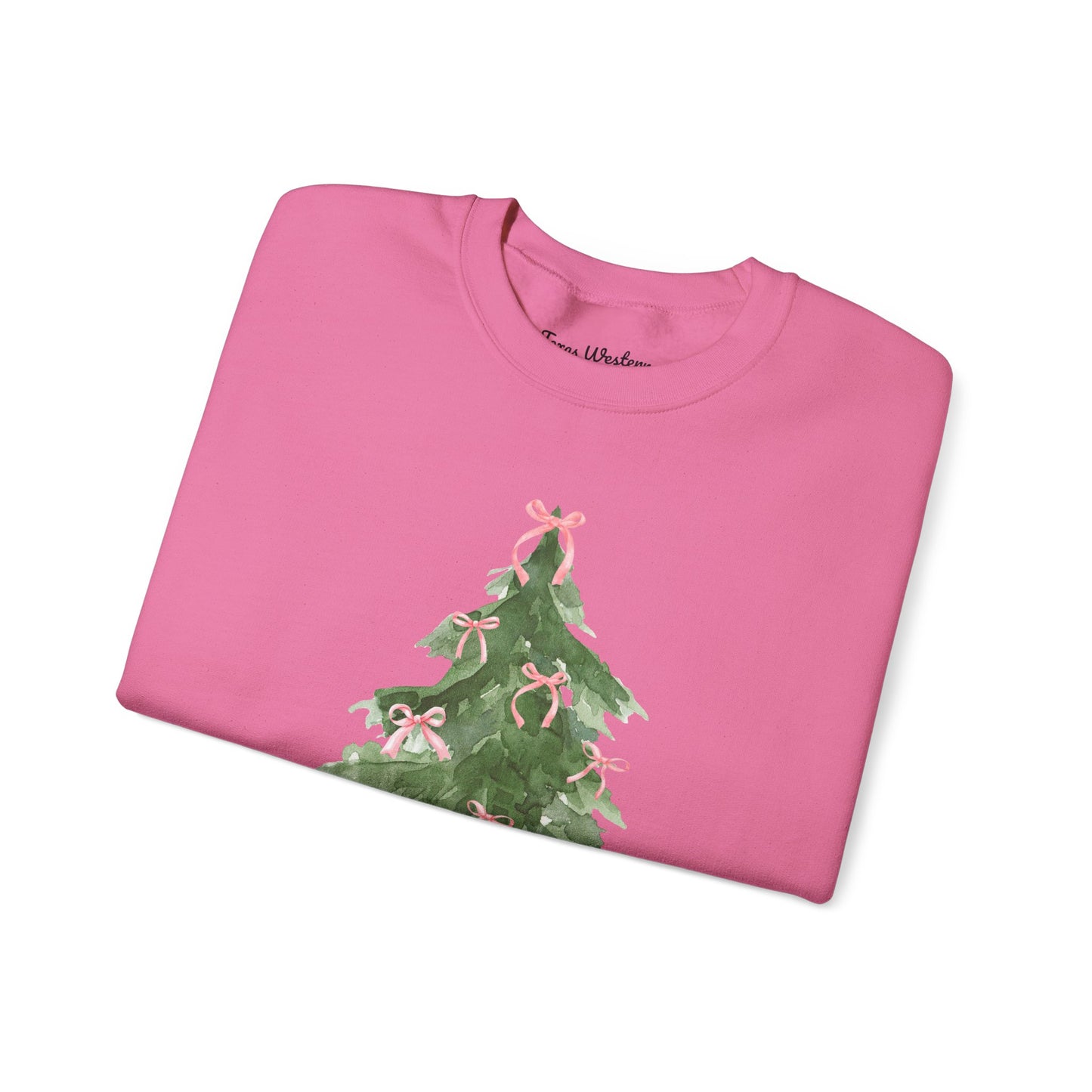 Pink Bow Christmas Crewneck - Gildan