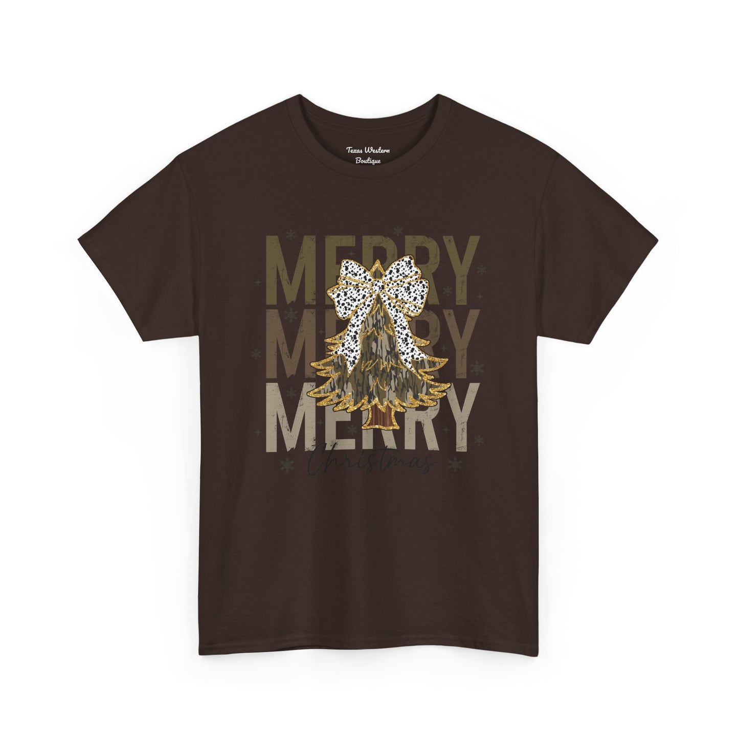 Camo Merry Christmas Tee - Gildan