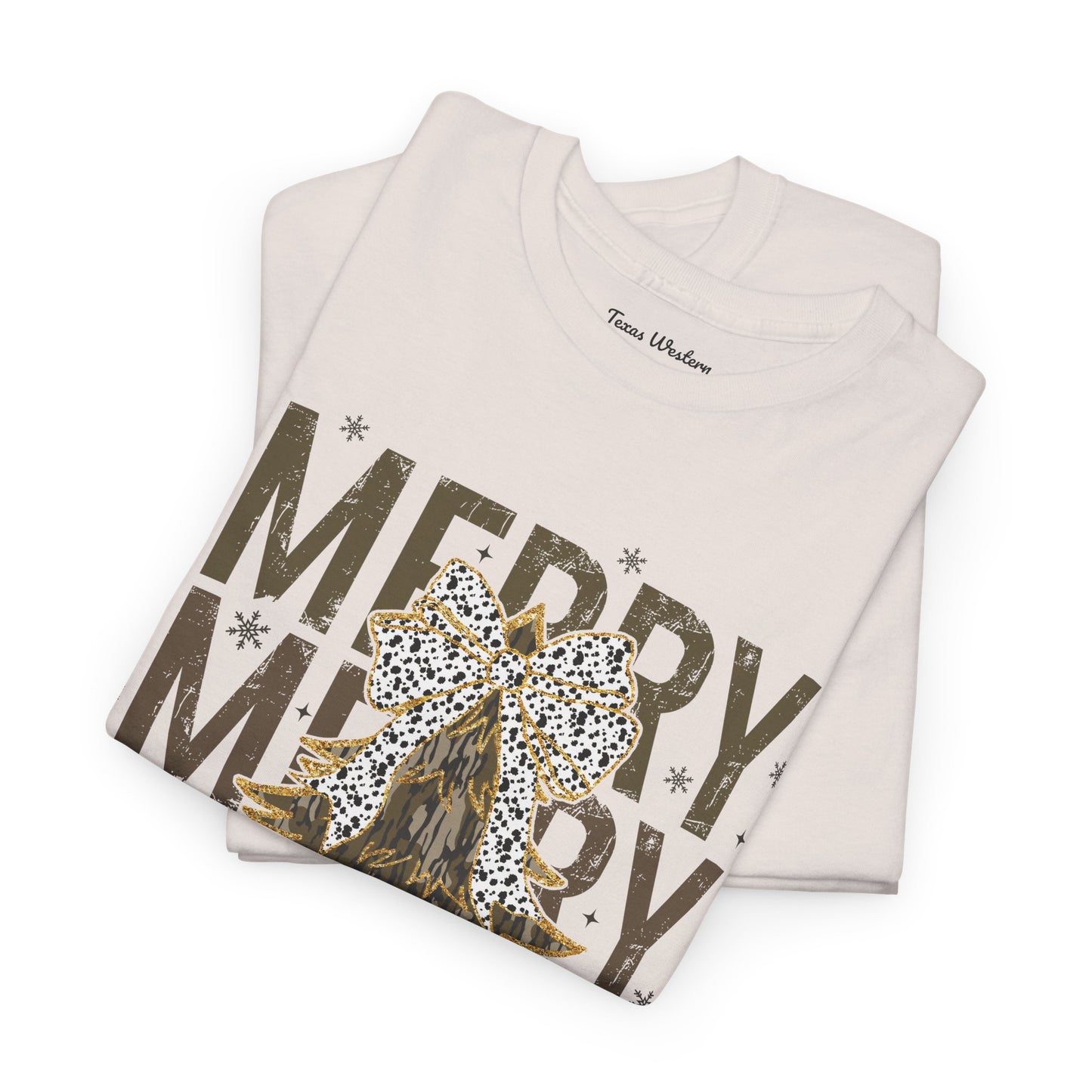 Camo Merry Christmas Tee - Gildan