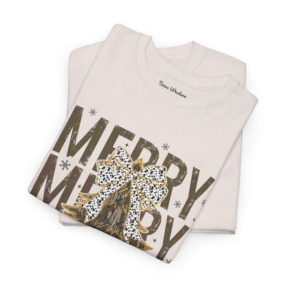 Camo Merry Christmas Tee - Gildan