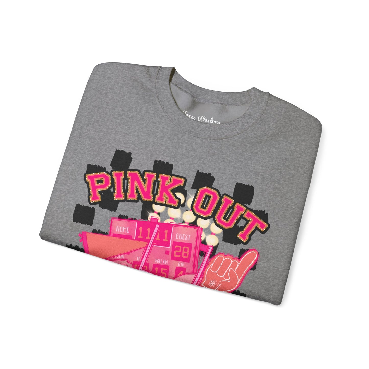 Pink Out Hawks Crewneck - Gildan