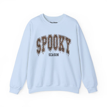 Spooky Season Brown Cheetah Crewneck - Gildan