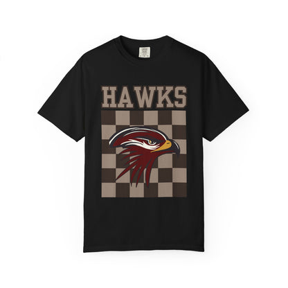 Checkered Hawks Tee - Comfort Colors