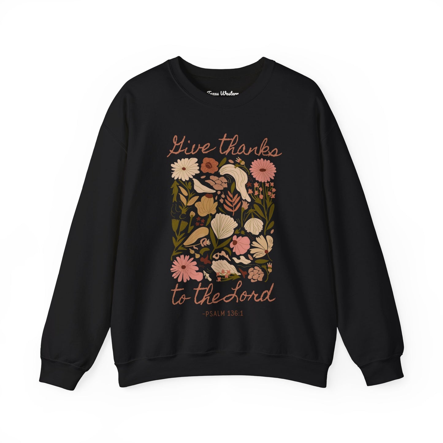 Give Thanks Boho Crewneck - Gildan