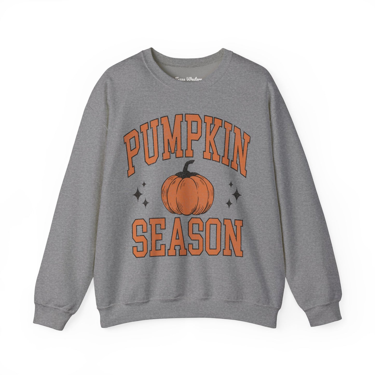 Pumpkin Season Varsity Font Crewneck - Gildan