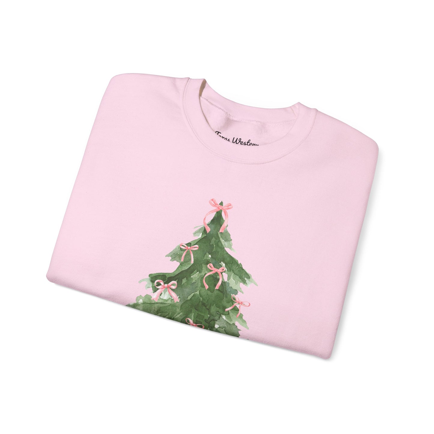 Pink Bow Christmas Crewneck - Gildan