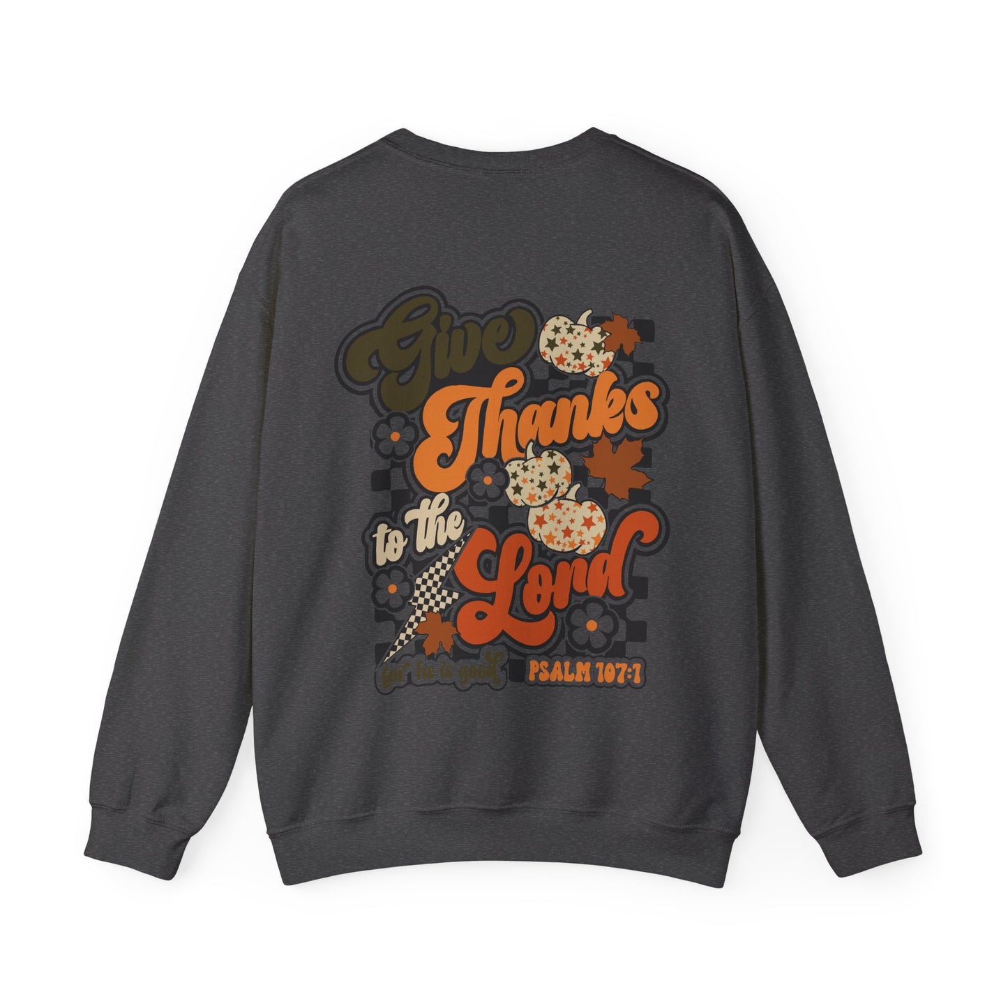 Give Thanks To The Lord Crewneck - Green - Gildan