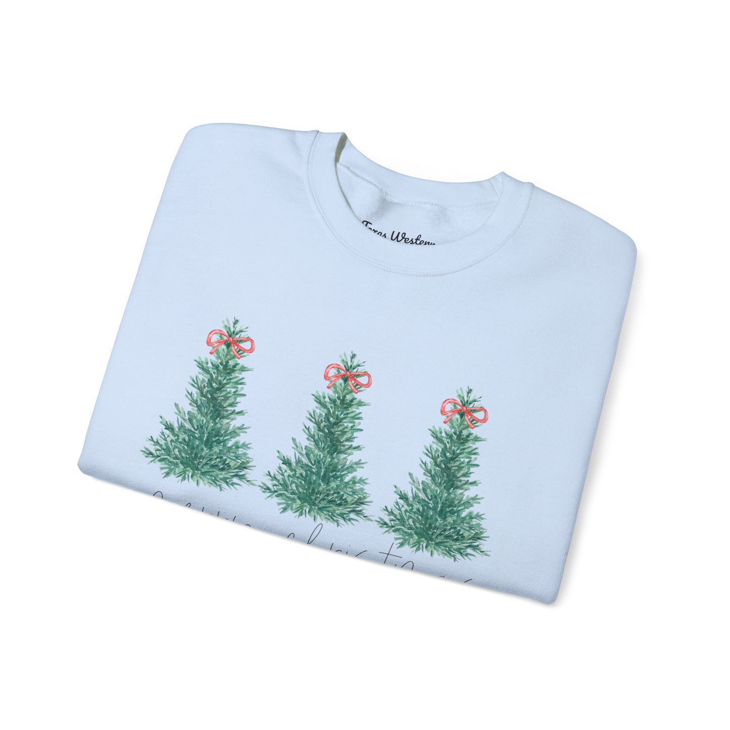 Watercolor Merry Christmas Crewneck - Gildan