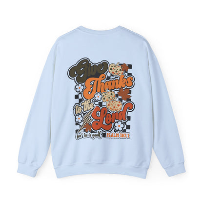 Give Thanks To The Lord Crewneck - Green - Gildan
