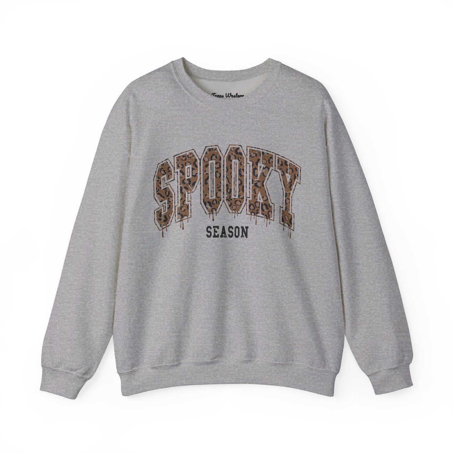 Spooky Season Brown Cheetah Crewneck - Gildan